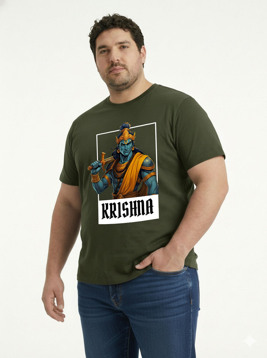 Krishna Plus Size Men T-shirt