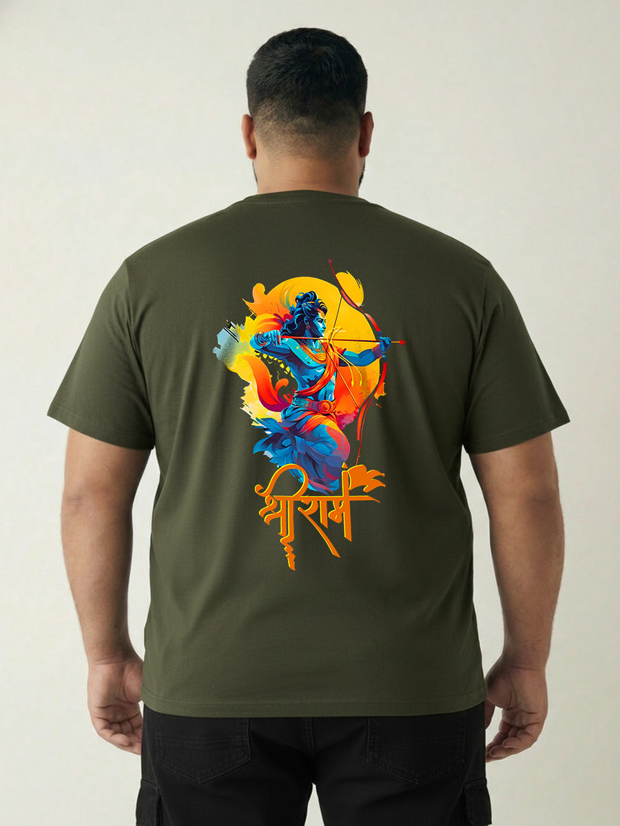 Shree Ram Plus Size Men T-shirt