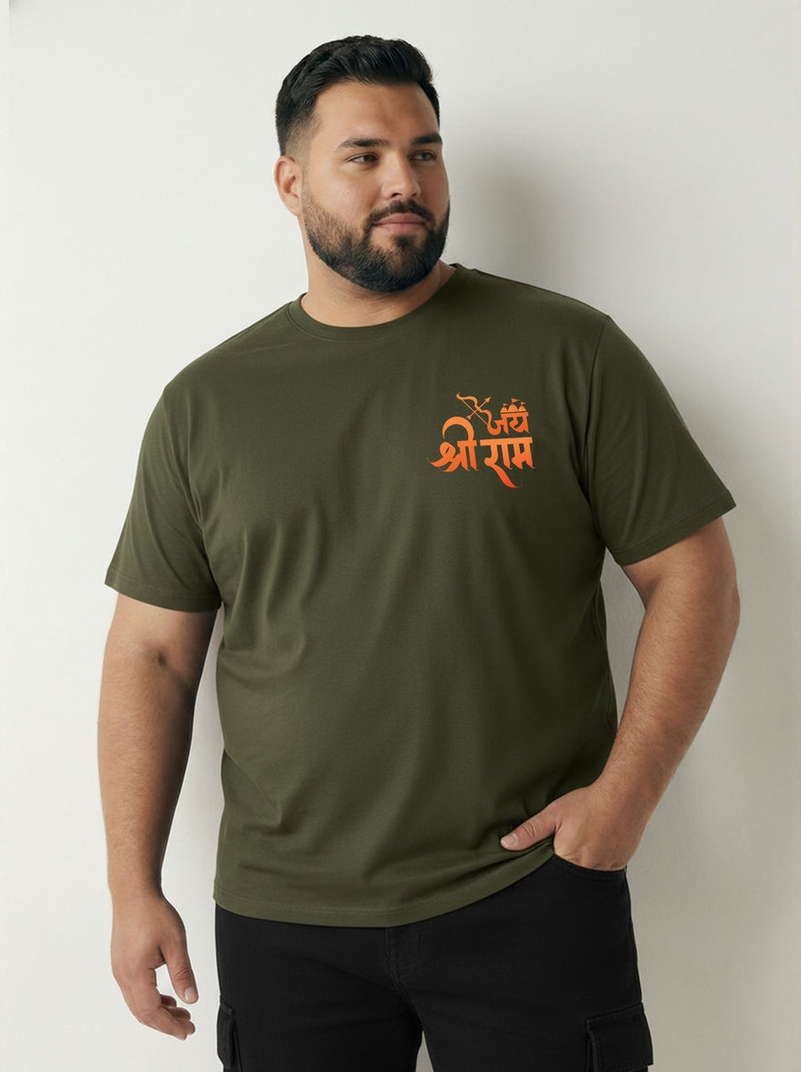 Shree Ram Plus Size Men T-shirt
