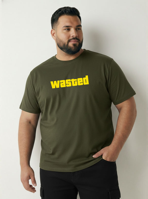 Wasted Men T-shirt in Olive Green