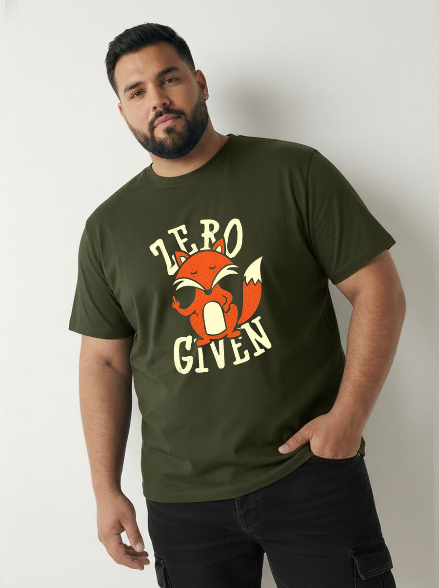 Zero Fox Given Plus Size Men T-shirt