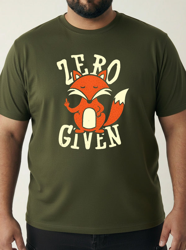Zero Fox Given Men T-shirt in Olive Green