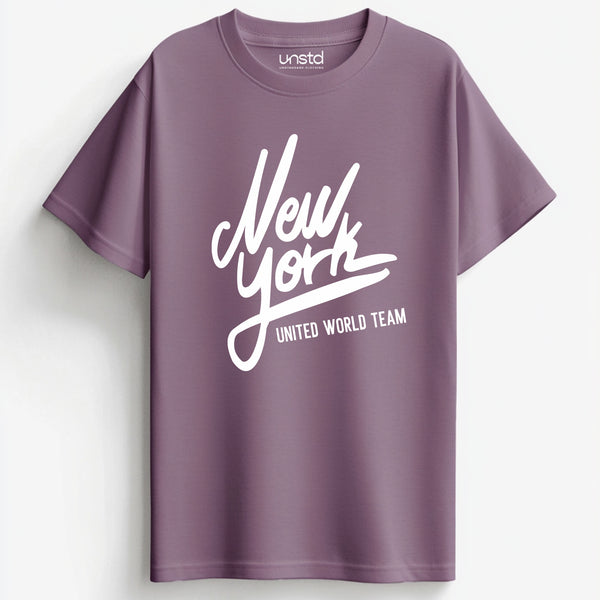 New York Team T-Shirt in Mauve