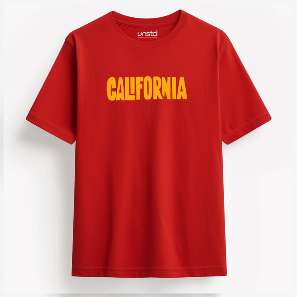 California 2025 T-shirt in Red