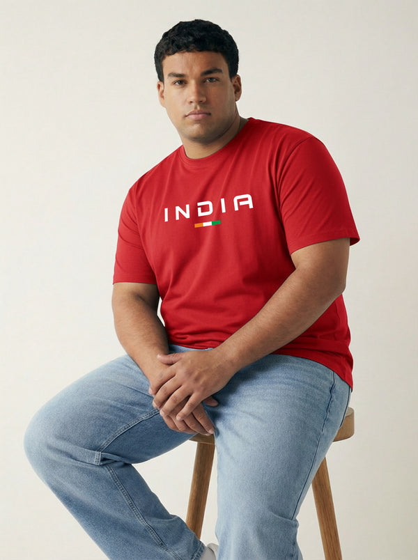 India Men T-shirt in Red