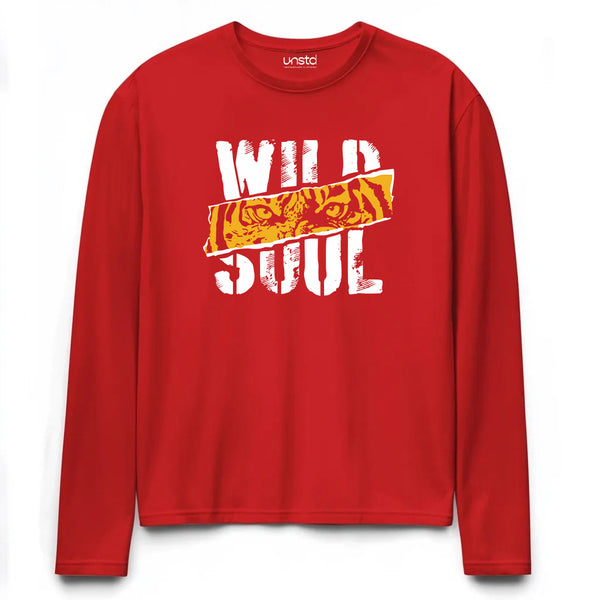 Wild Tiger Full Sleeve T-shirt in Red