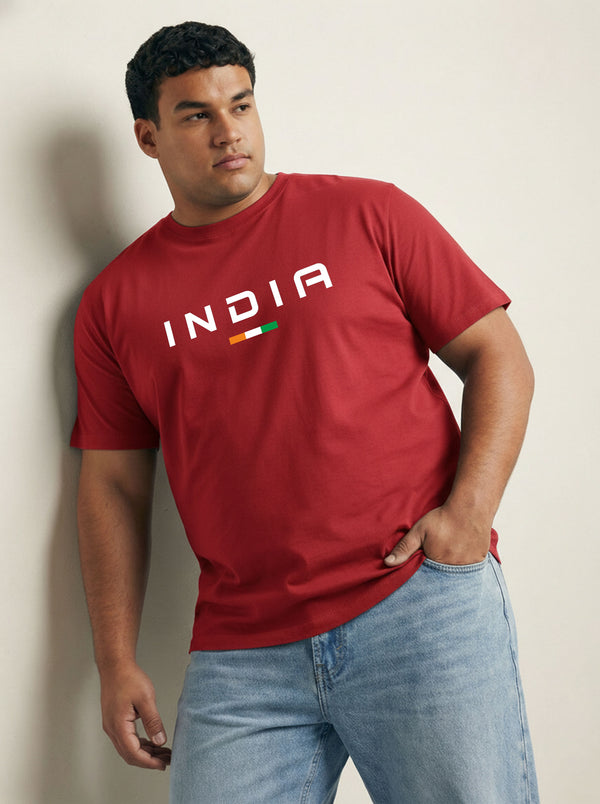 India Men T-shirt in Red