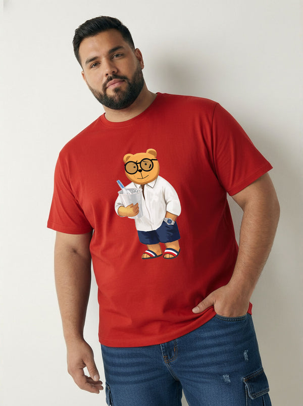 Beach Bear Men T-shirt in Red