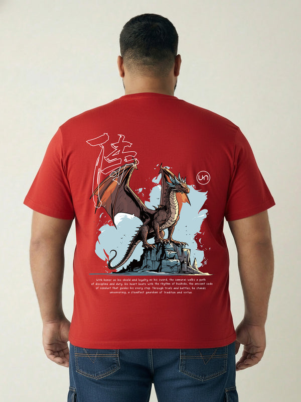 Dragon Warrior Men T-shirt in Red