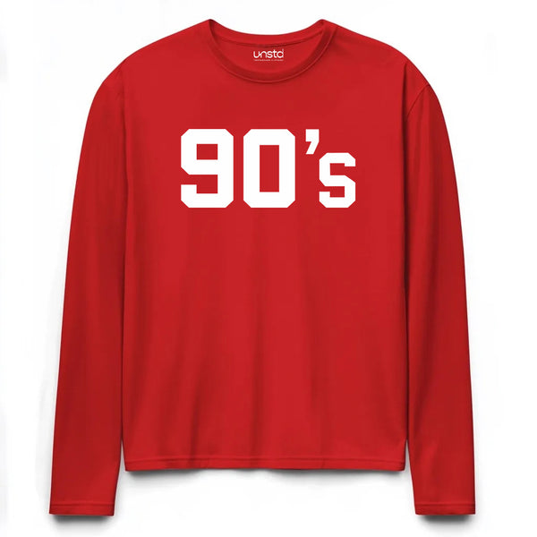 90's Full Sleeve T-shirt in Red