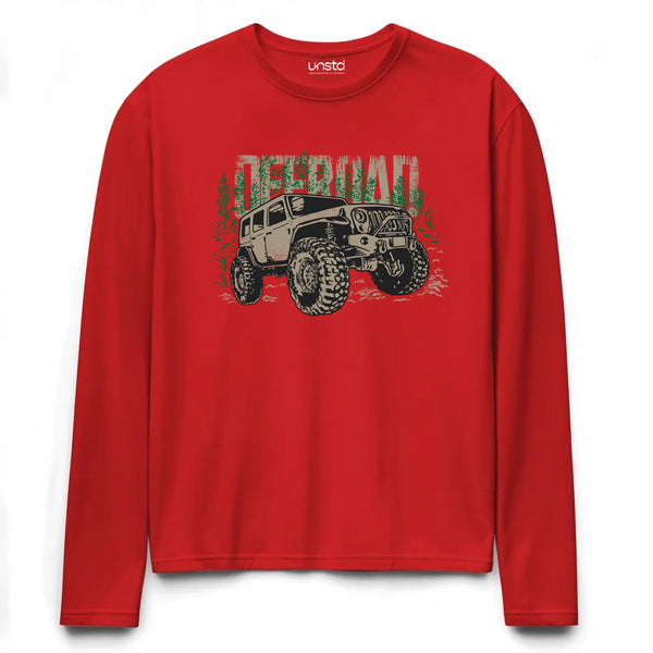 Offroad Travel Full Sleeve T-shirt in RED