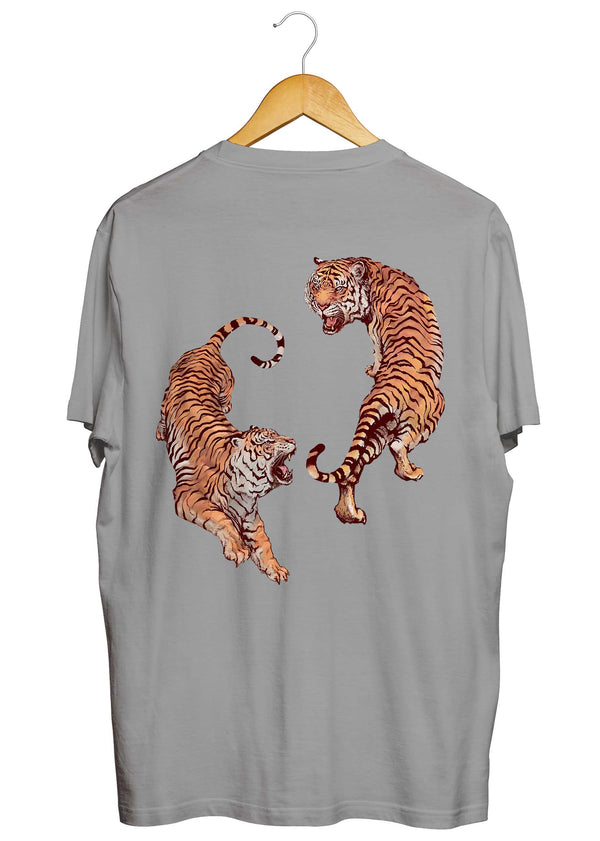 Roaring Tiger T-Shirt in Melange Grey