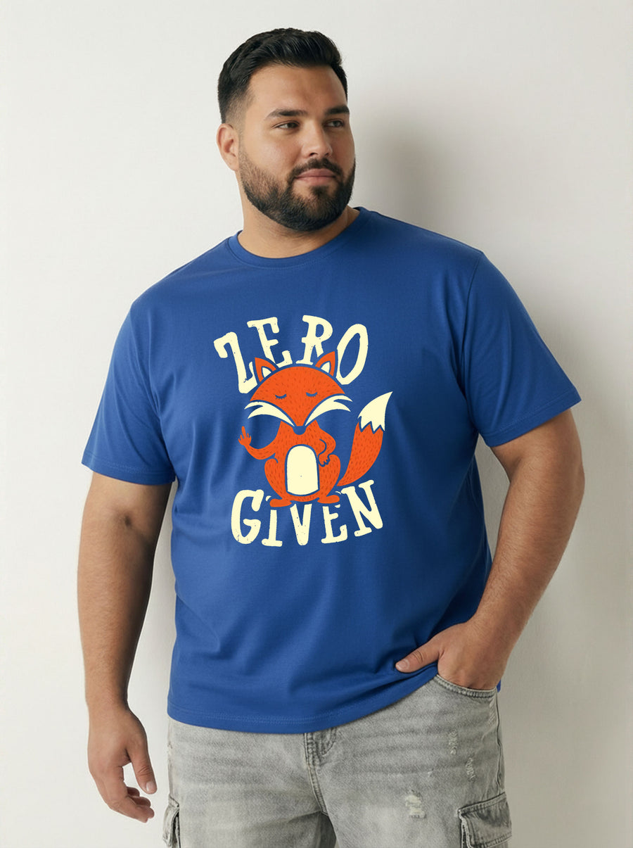 Zero Fox Given Plus Size Men T-shirt
