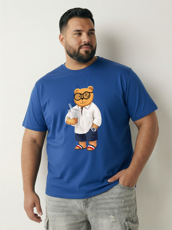 Beach Bear Men T-shirt in Royal Blue