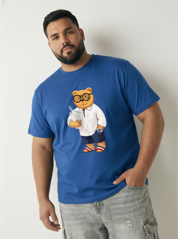 Beach Bear Men T-shirt in Royal Blue