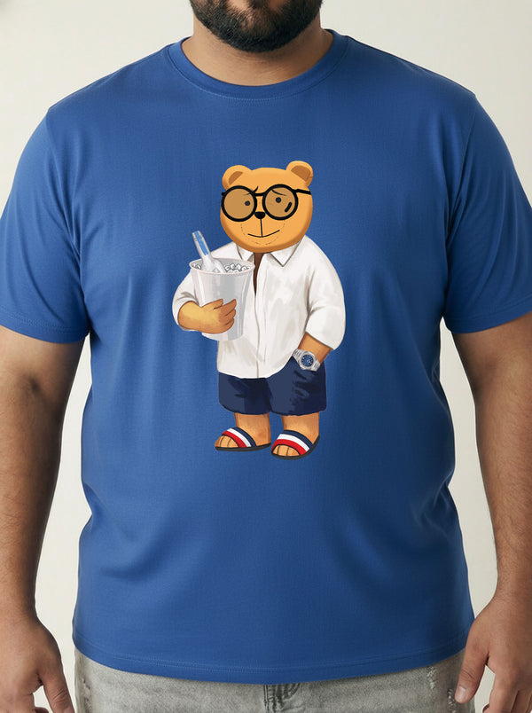 Beach Bear Men T-shirt in Royal Blue