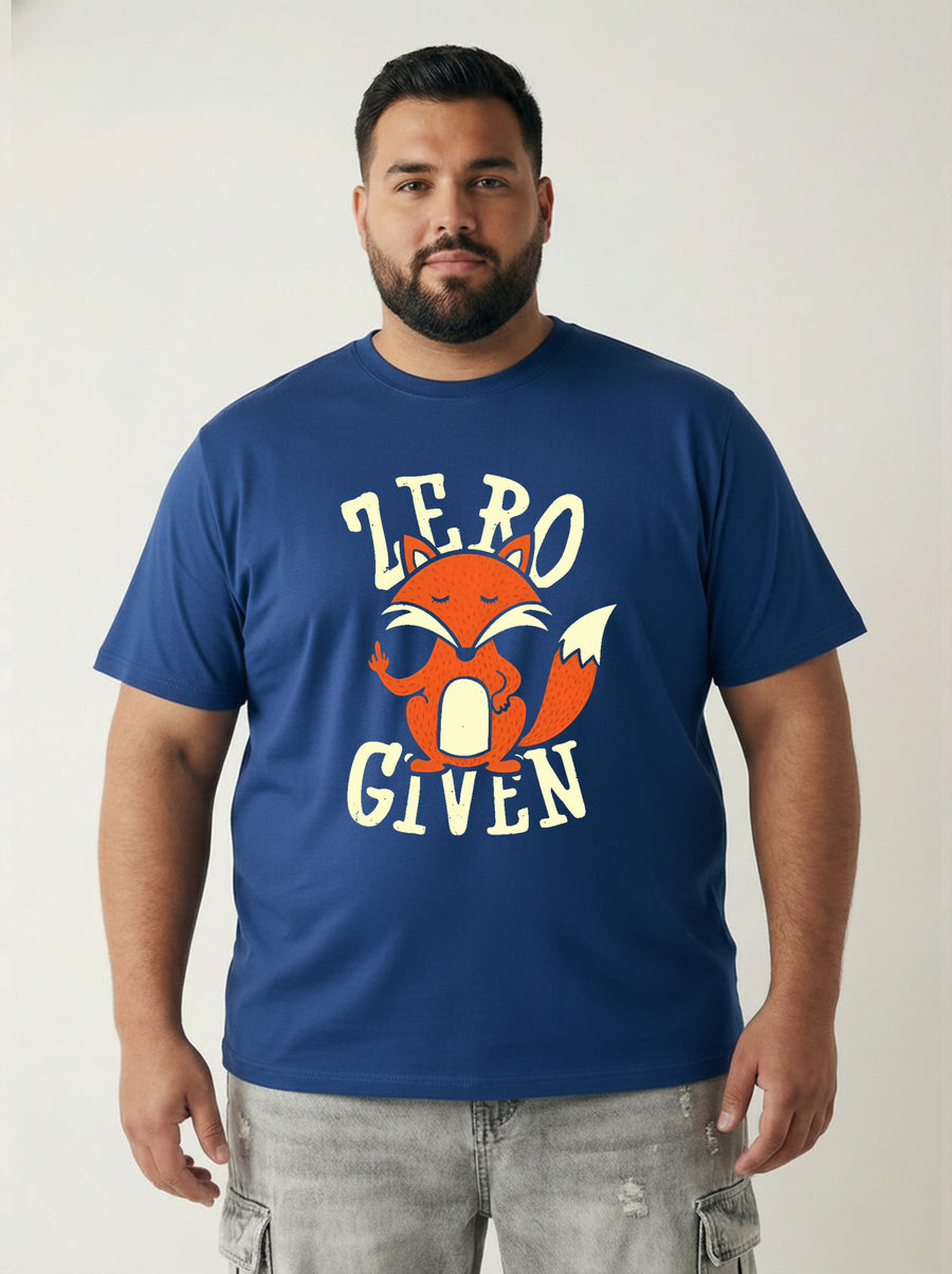 Zero Fox Given Plus Size Men T-shirt