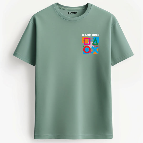 Tic Tac Game Over T-shirt in Sage Green