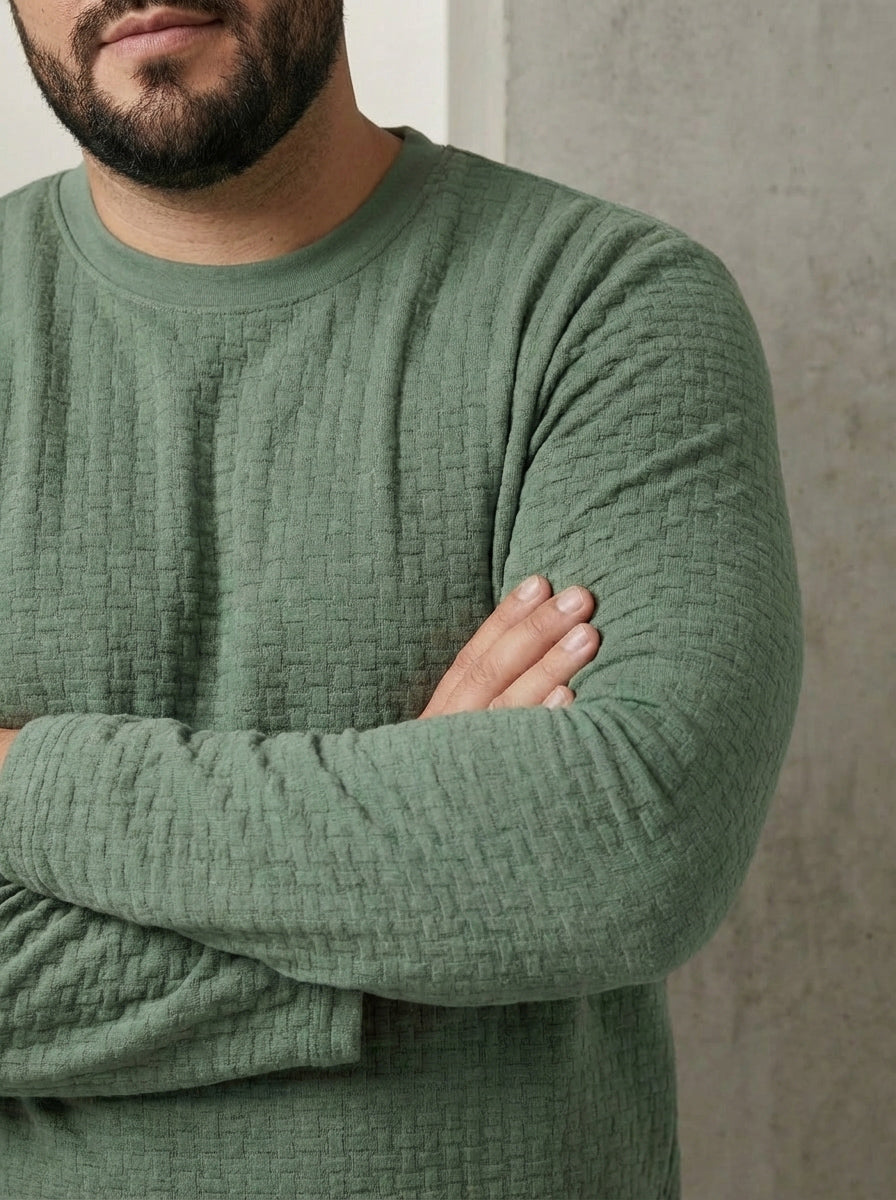 Premium Textured Full Sleeve T-shirt