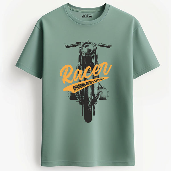 Racer T-shirt in Sage Green