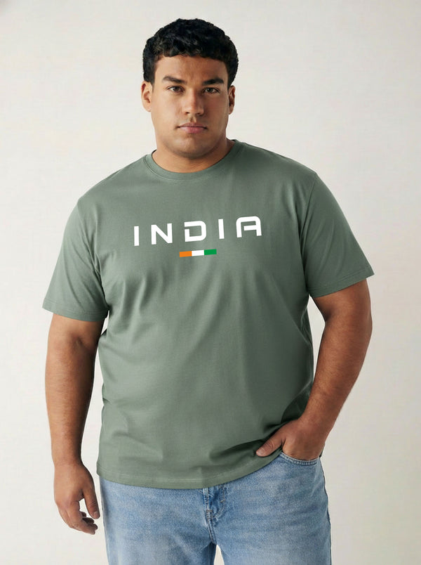 India Men T-shirt in Sage Green
