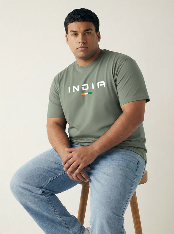 India Men T-shirt in Sage Green
