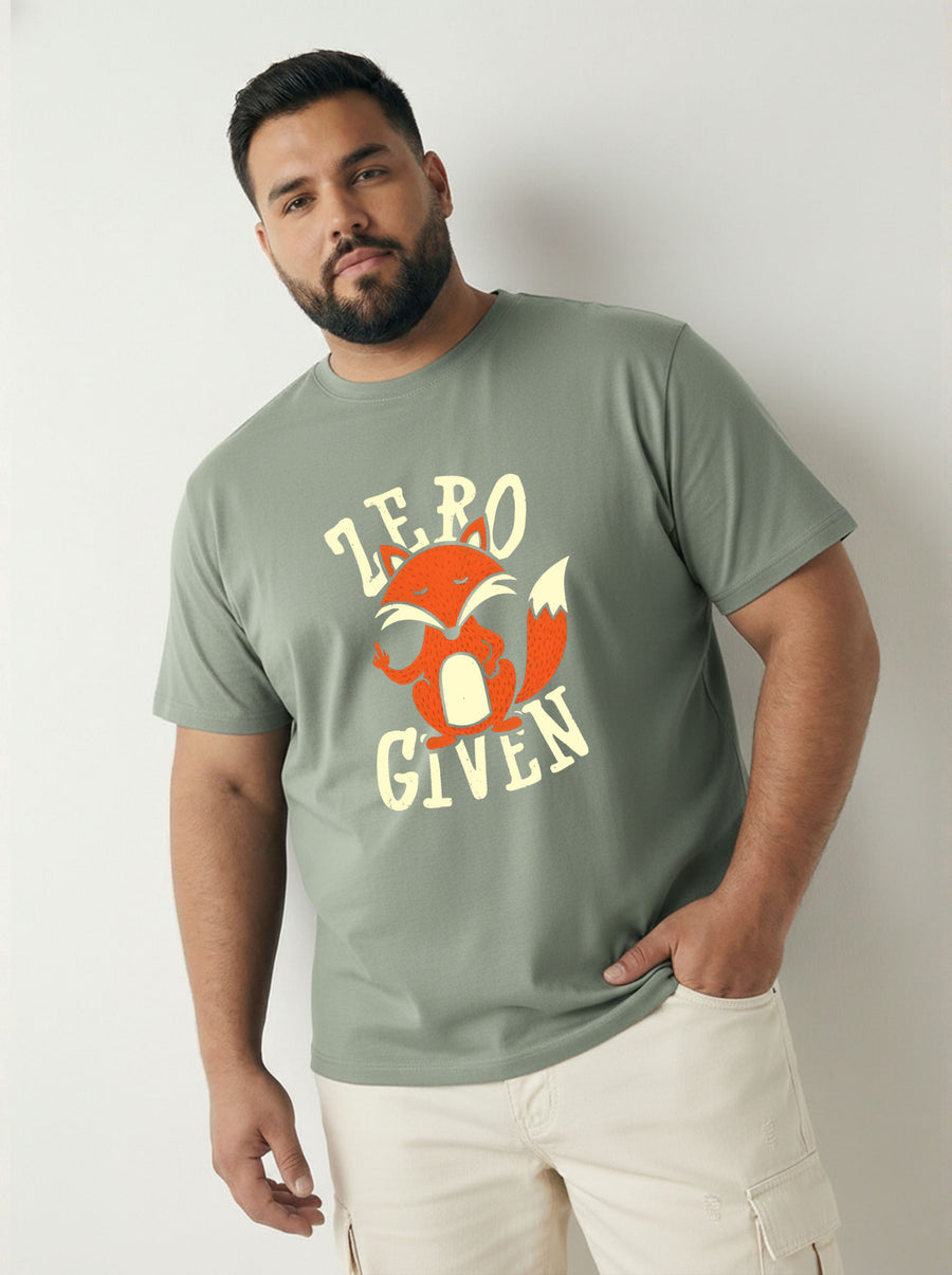 Zero Fox Given Plus Size Men T-shirt