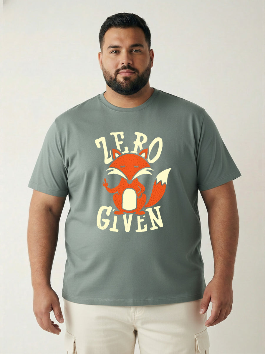 Zero Fox Given Plus Size Men T-shirt