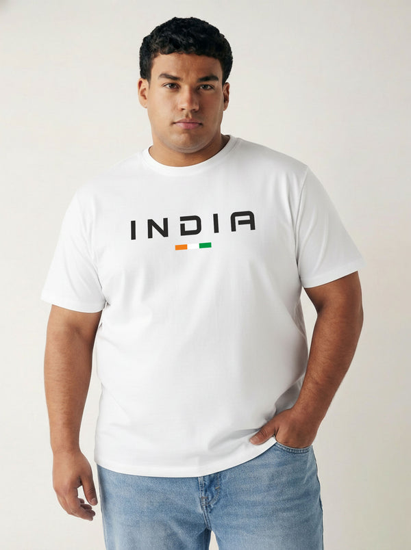 India Men T-shirt in White