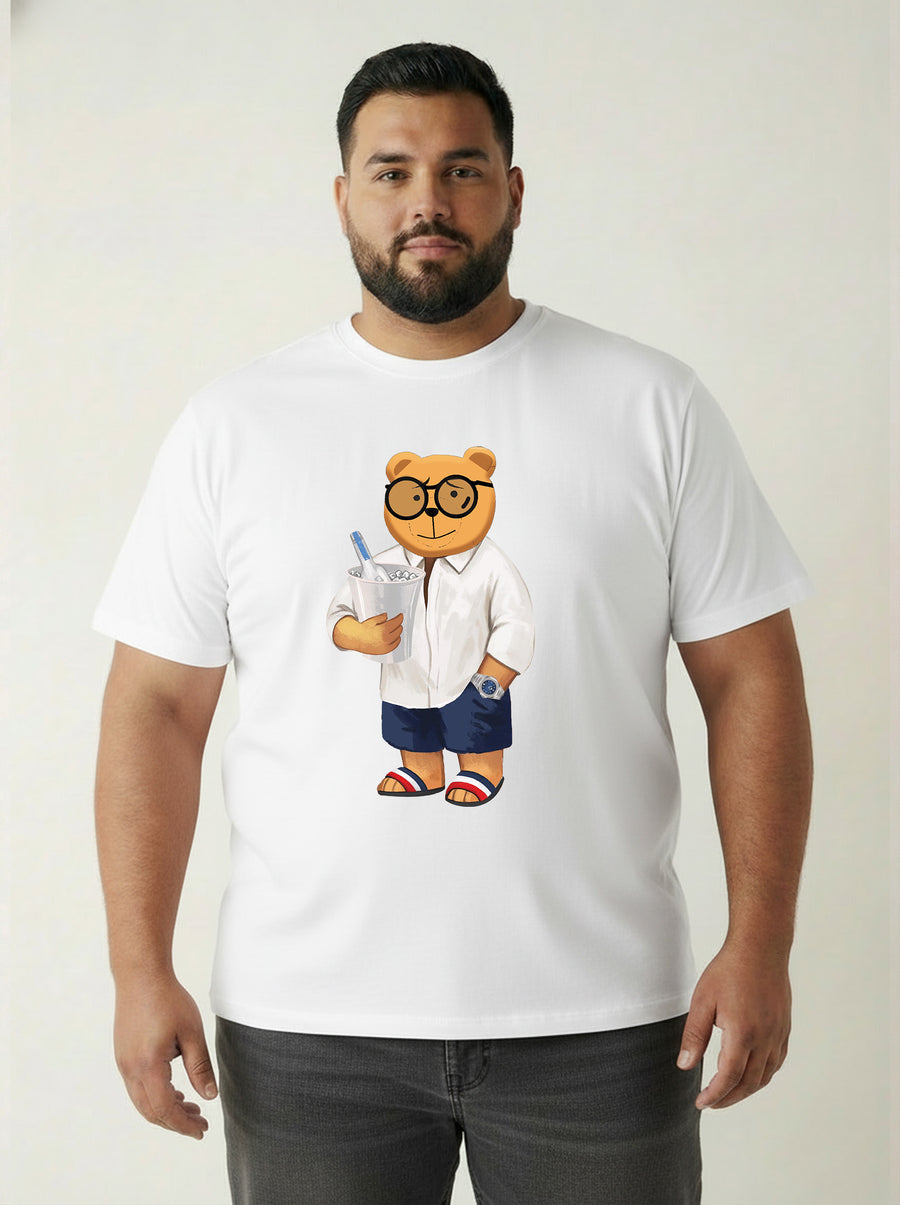 Beach Bear Plus Size Men T-shirt