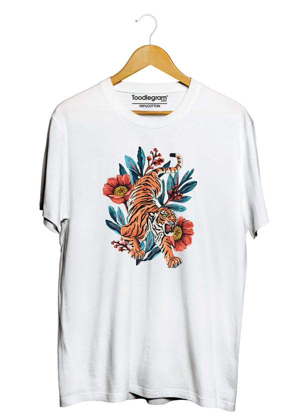 Roaring Tiger T-Shirt in Navy Blue